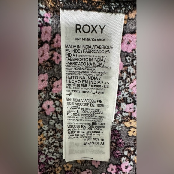 Roxy Sweetest Shores Puff Sleeve Women’s Dress Size L - Picture 7 of 7